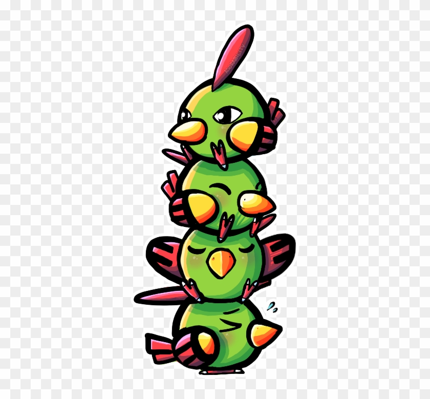 Isn't This Natu Totem Pole Cute - Natu Pokemon #1366982