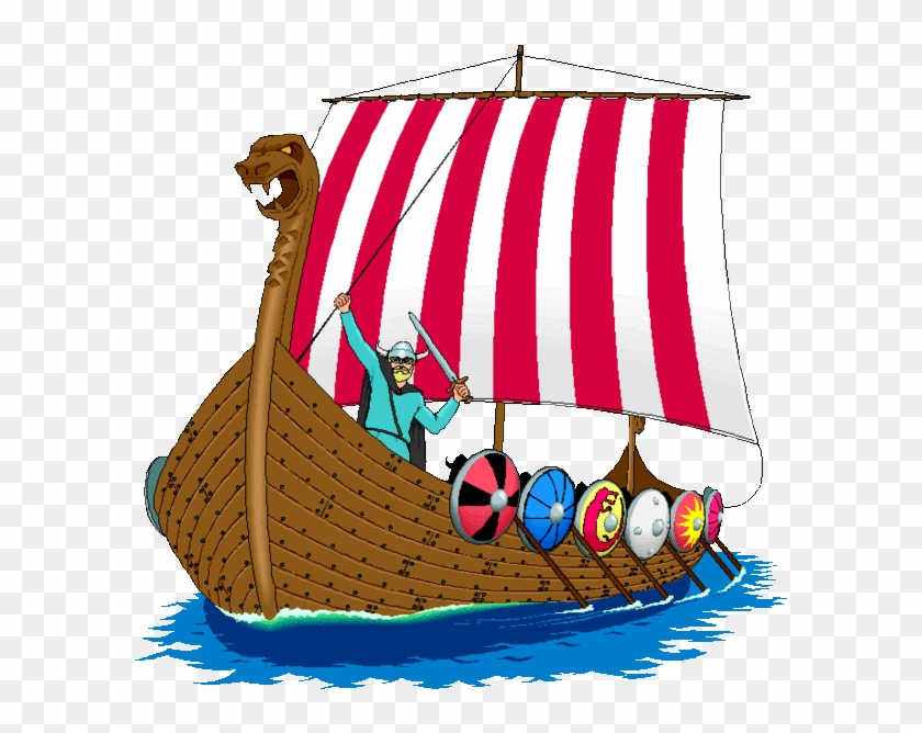 Ship Clipart Anglo Saxon - Viking Long Boat Cartoon #1367006