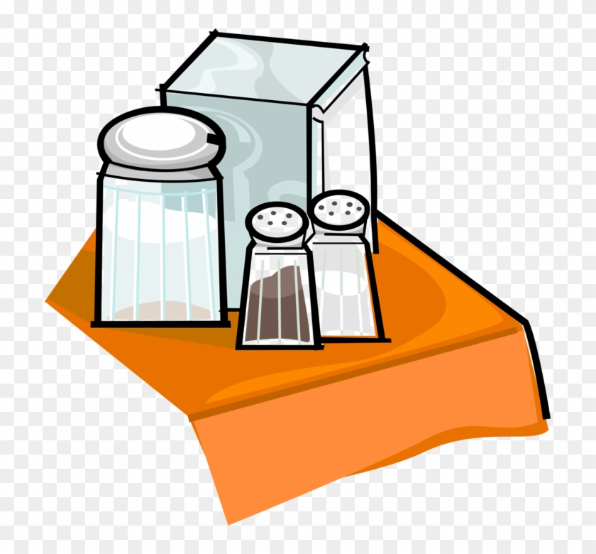 Vector Illustration Of Restaurant Salt & Pepper Shakers, - Salt Pepper  Sugar Clip Art - Free Transparent PNG Clipart Images Download