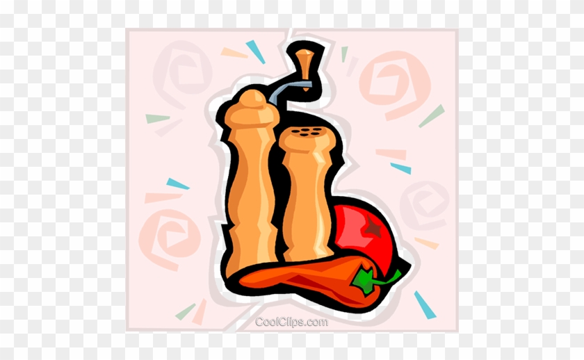 Salt And Pepper Shakers With Peppers Royalty Free Vector - Illustration #1367052