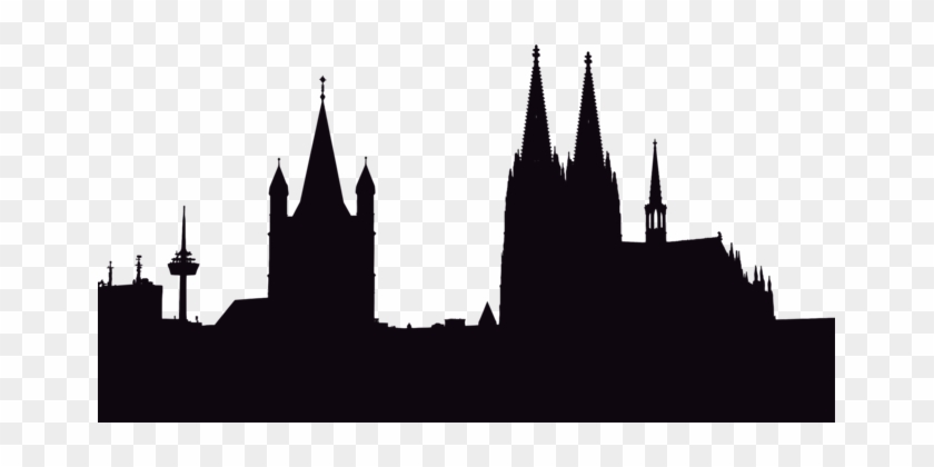 Cologne Silhouette Skyline Drawing - Germany Silhouette Png #1367057