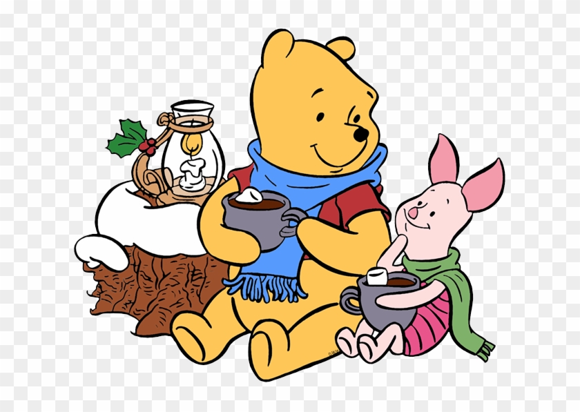 Png Library Hot Coco Clipart - Pooh Piglet Christmas #1367062