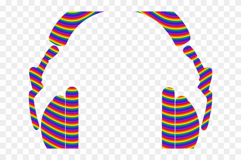 Headphones Clipart Rainbow - Favicon Headphones #1367090