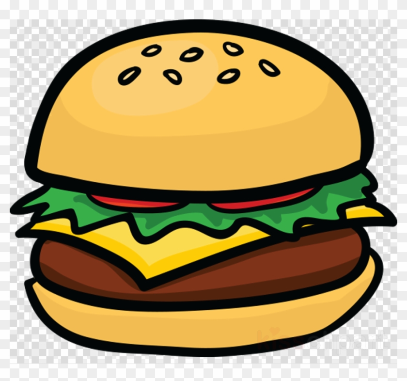 Junk Food Emoji Clipart Hamburger Cheeseburger Junk - Cartoon Picture Of Cheeseburger #1367222