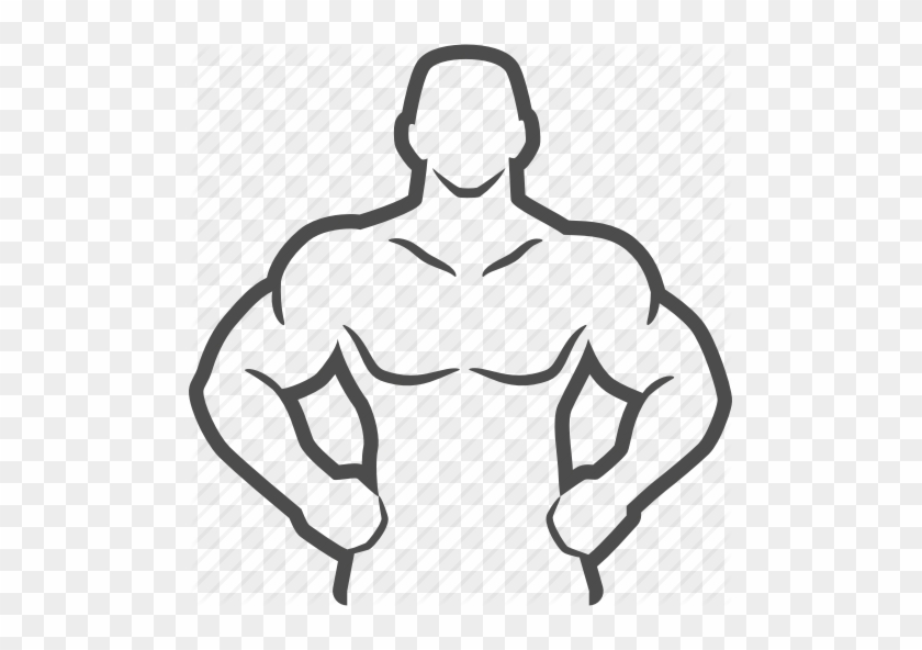 Bodybuilder Posing Showing Muscle - Bodybuilder Icon #1367635