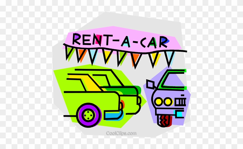 Car Lot Royalty Free Vector Clip Art Illustration - Car Rental Clipart #1367685