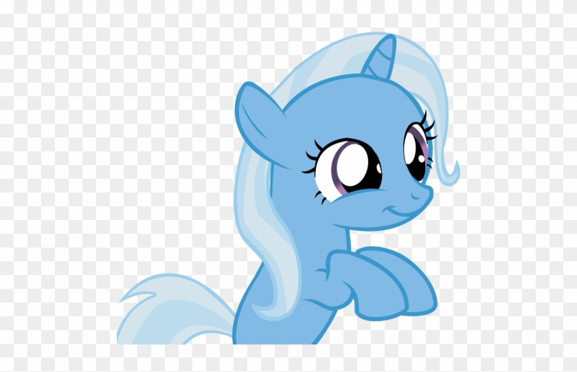 E621 Alpha Channel Blue Body Blue Hair Cub Cute Equine - My Little Pony Filly Trixie #1367714