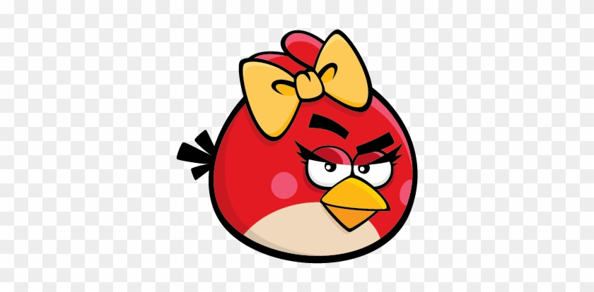 She Resembles Her Male Counterpart Red, But Has Eyelashes, - Red Angry Bird Girl #1367717