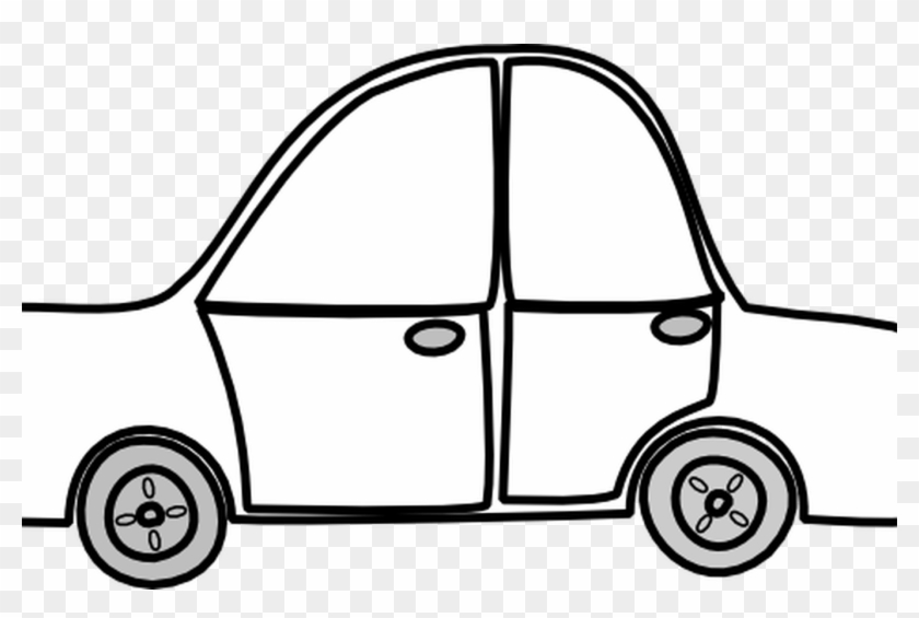 Car Outline Clip Art At Clkercom Vector Clip Art Online - Car Cartoon Black And White Png #1367827