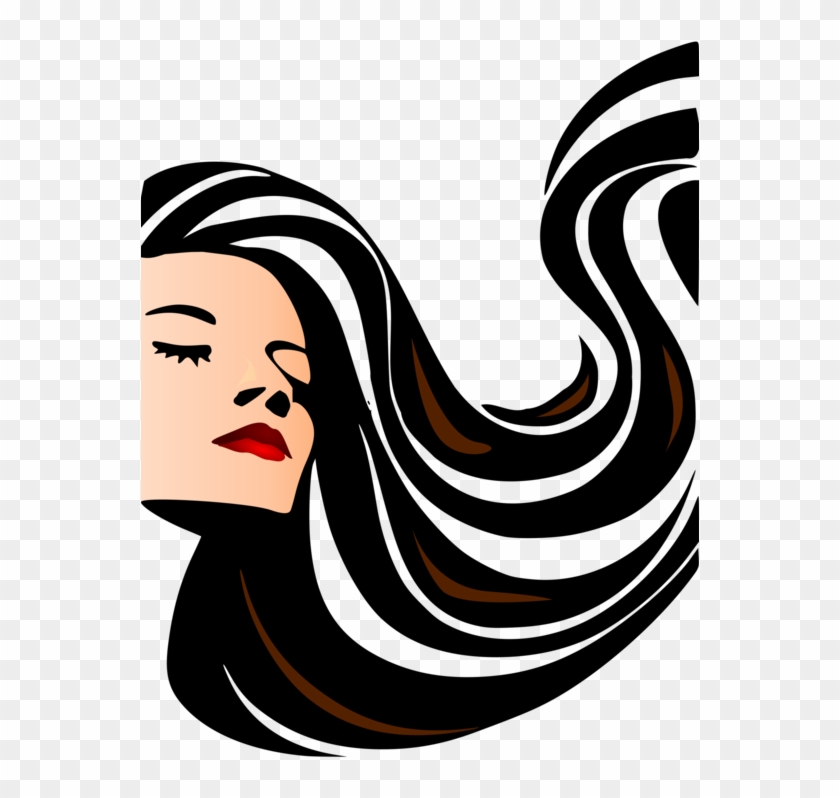 Beauty Parlour Hairdresser Nail Salon Gift Card - Flowing Hair Silhouette Png #1367894
