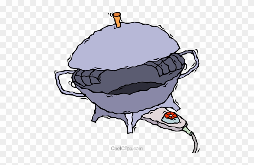 Electric Wok Royalty Free Vector Clip Art Illustration - Cartoon #1368081