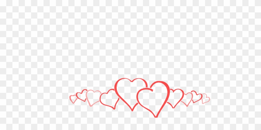 Line Drawing Heart Border #1368111