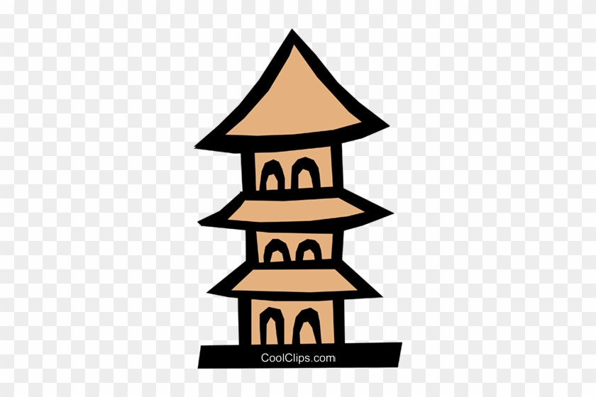 Pagoda Royalty Free Vector Clip Art Illustration - Pagoda Royalty Free Vector Clip Art Illustration #1368251