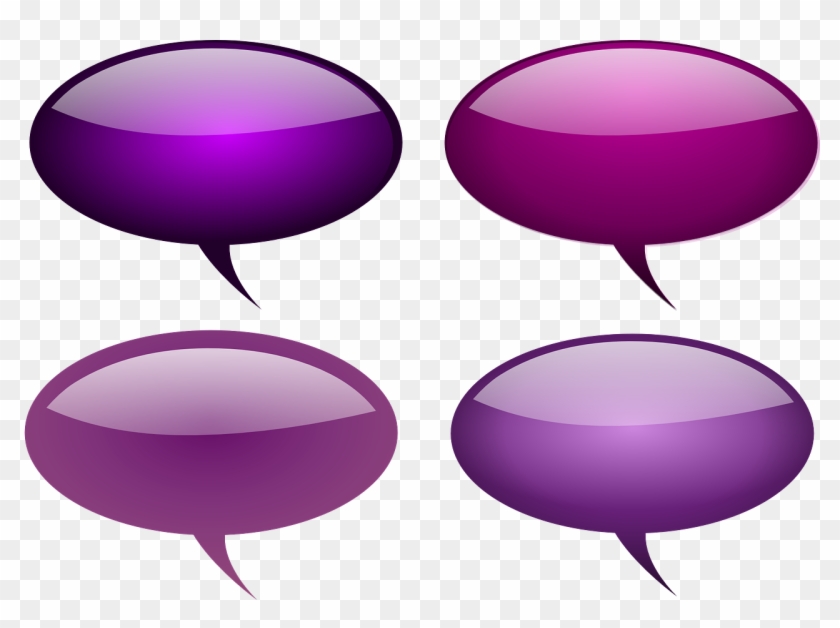 Free Speach-5 - Purple Talk Bubble #1368294