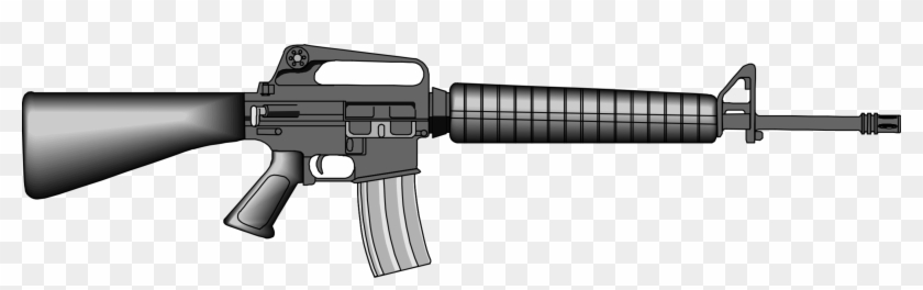 M16 Rifle Weapon Firearm Gun - M16 Clipart #1368326