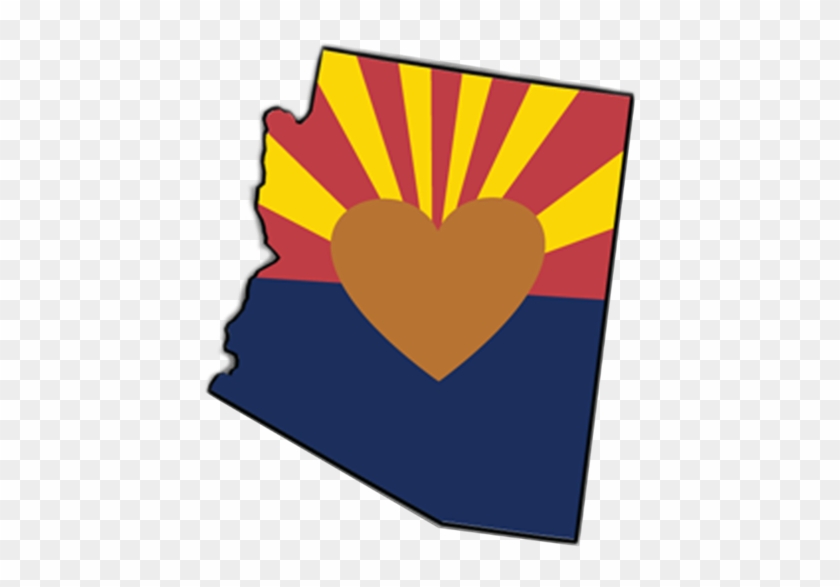 Arizona School Tax Credit - Arizona Outline With Heart #1368409