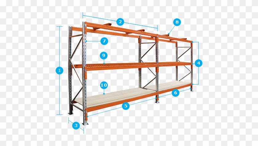 Rack Png Quotes - Pallet Racking Anatomy - Full Size PNG Clipart Images ...