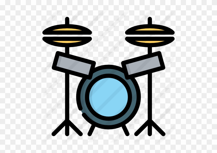 Drum Set Free Icon - Drum Kit Outline #1368575