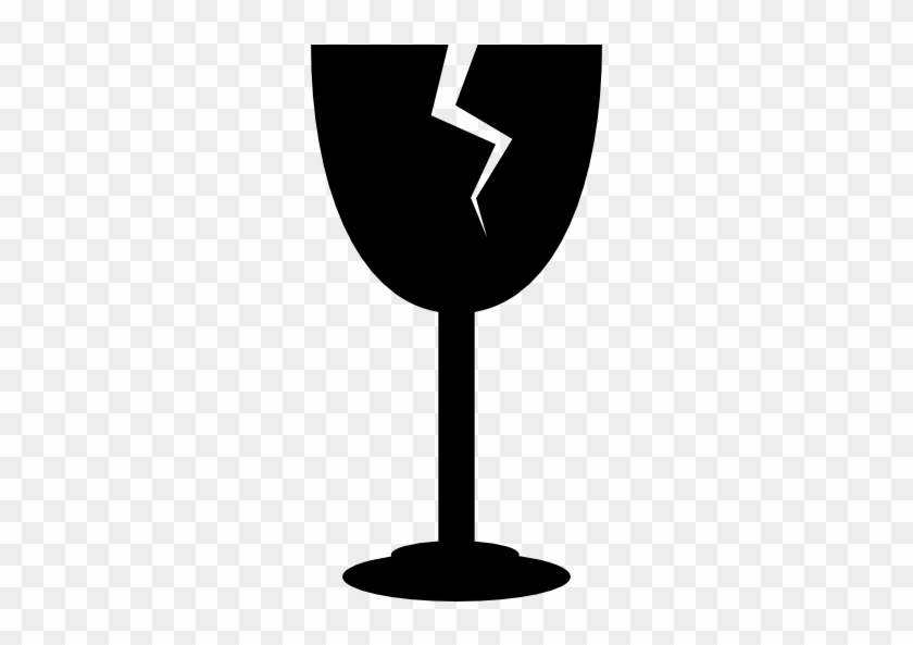 Graphic Black And White Silhouette At Getdrawings Com - Broken Wine Glass Vector #1368642