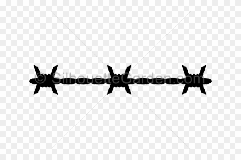 Barb Wire Clipart Spiked - Barbwire Silhouette #1368771