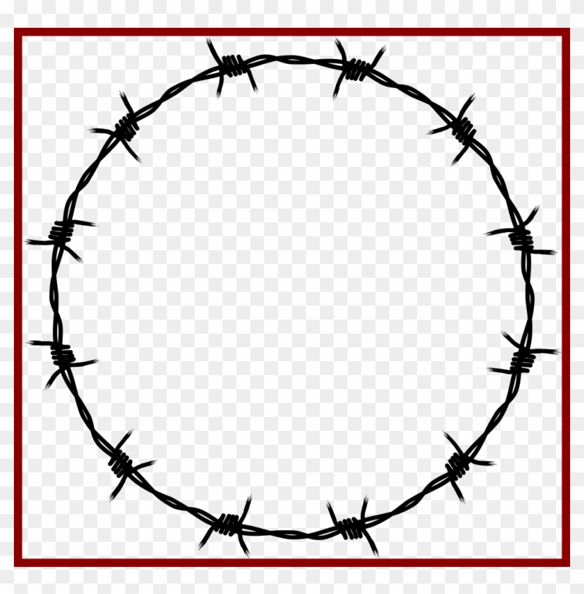Fascinating Onlinelabels Clip Art Frame Pict For - Circle Barbed Wire Png #1368777