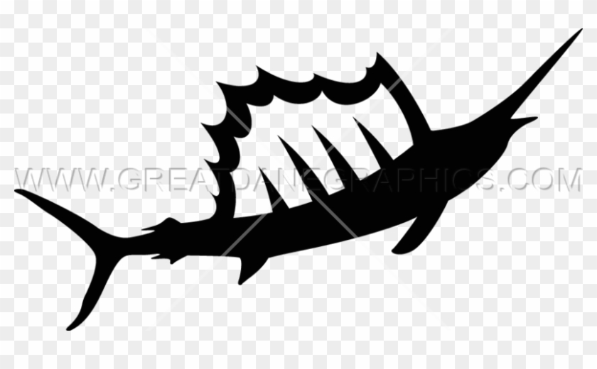 Funky Sailfish Horizontal - Silhouette Sailfish #1368920