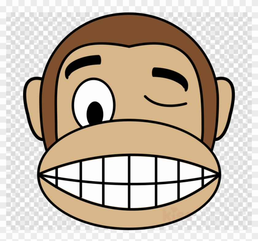 Cartoon Monkey Face Clipart Monkey Chimpanzee Clip - Monkey Emoji #1368959