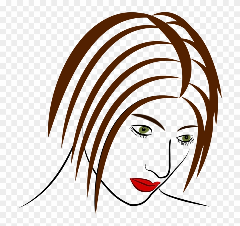 Line Art Eye Woman Cartoon Face - Illustration #1368965