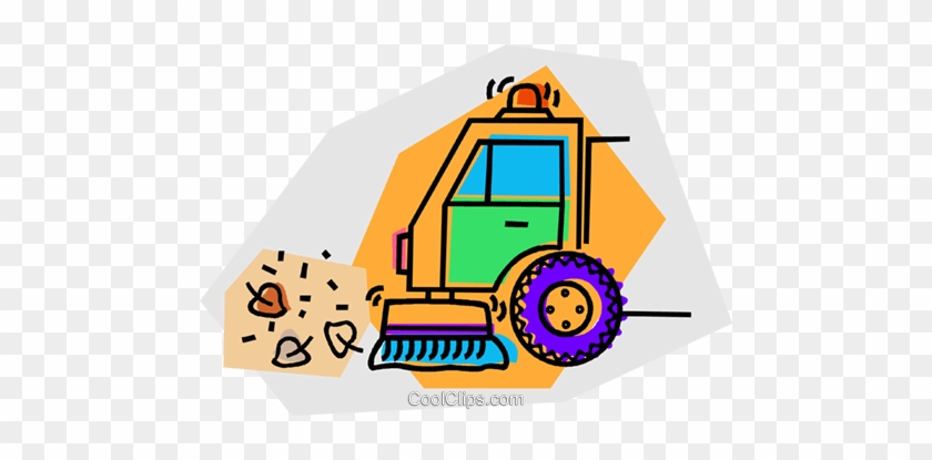 Street Sweeper Royalty Free Vector Clip Art Illustration - Street Sweeper Clipart Free #1369269