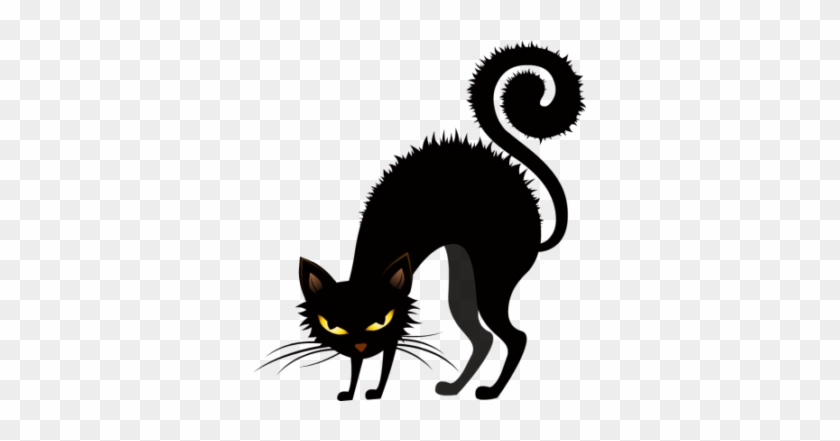 Spooky Clipart Black Cat - Black Cat Halloween Clipart #1369381