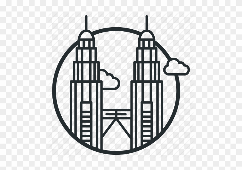Twin Tower Icon Clipart Petronas Towers World Trade - Twin Tower Malaysia Icon #1369537