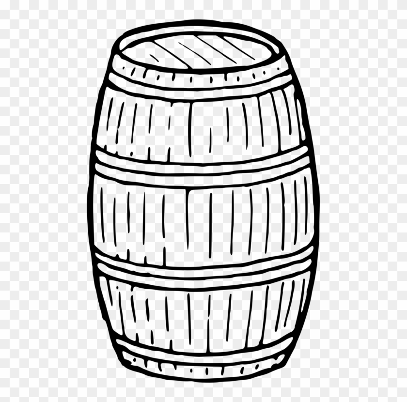 Barrel Coloring Book Computer Icons Drawing - Kegclipart Black And White #1369573
