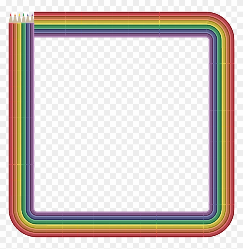 Colored Pencil Frame Png Clipart Pencil Clip Art - Colorful Picture Frame Clipart #1369720