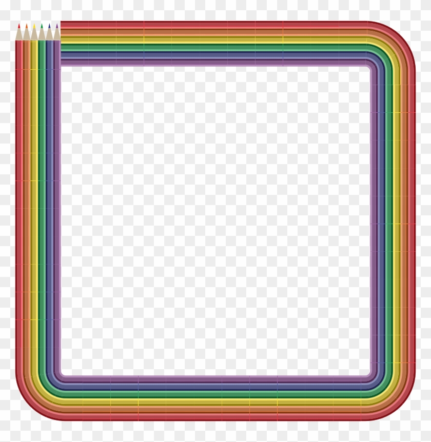 Colored Pencil Frame Png Clipart Pencil Clip Art - Colorful Picture Frame Clipart #1369720