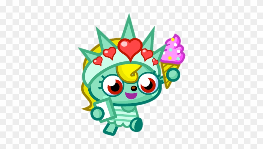 Liberty The Happy Statue Holding Ice Cream - Moshi Monsters Moshling Liberty #1369900