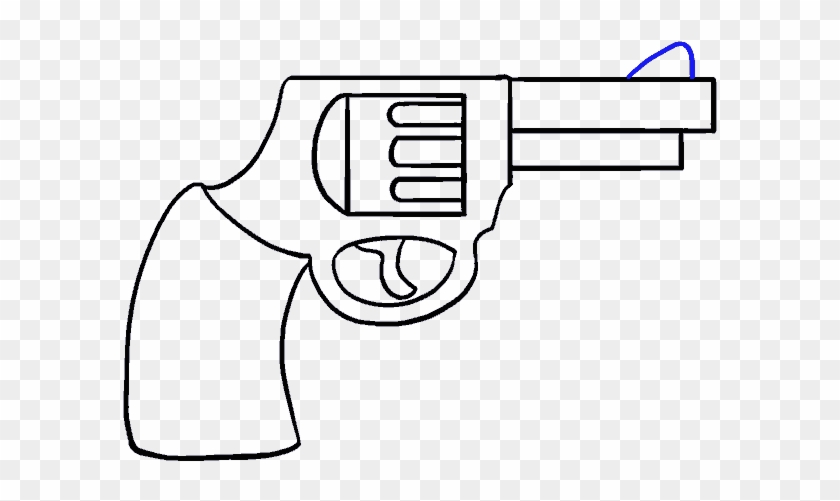 Hand Holding A Gun Drawing - Cartoon Gun Drawing Easy #1369910