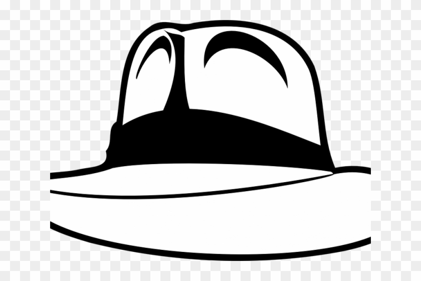 Straw Hat Clipart Topi - Chapeau Black And White Clipart #1369954