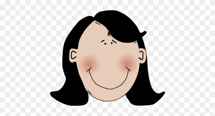 Dark Hair Clipart - Mom Black Hair Clipart #1370043