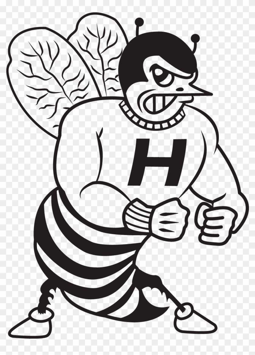 Hornet Black & White - Harvard Hornets #1370169