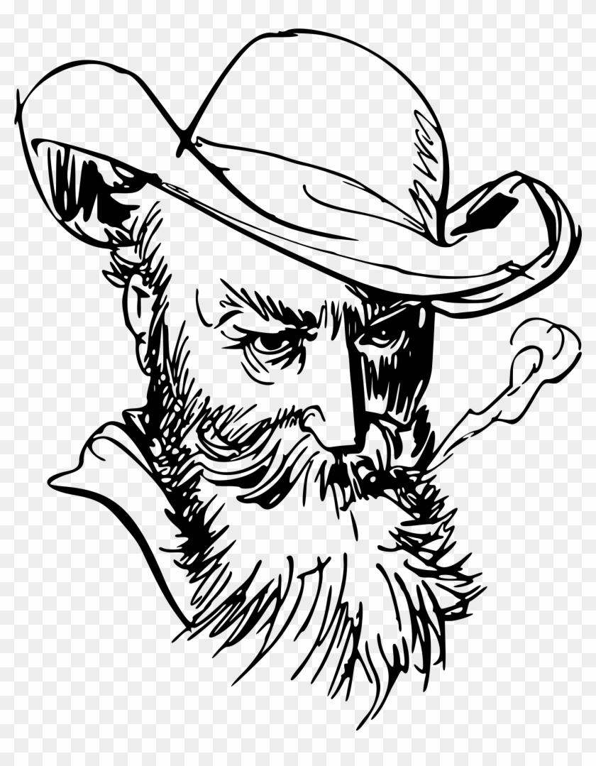 Big Image - Black And White Free Beards Clipart #1370305