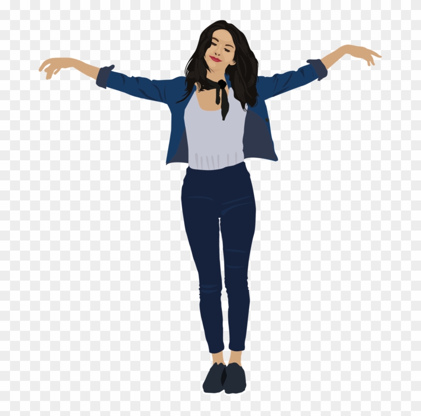 Computer Icons Female Portrait Line Art Realism - Girl Jeans Vector Png #1370350