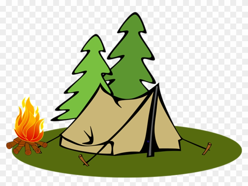 Hotdog Clipart Campfire - Camping Tent Clipart #1370356