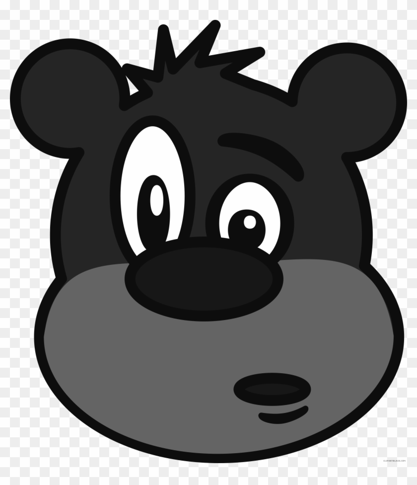 High Quality Bear Animal Free Black White Clipart Images - Bears Cartoon Brown Face #1370418