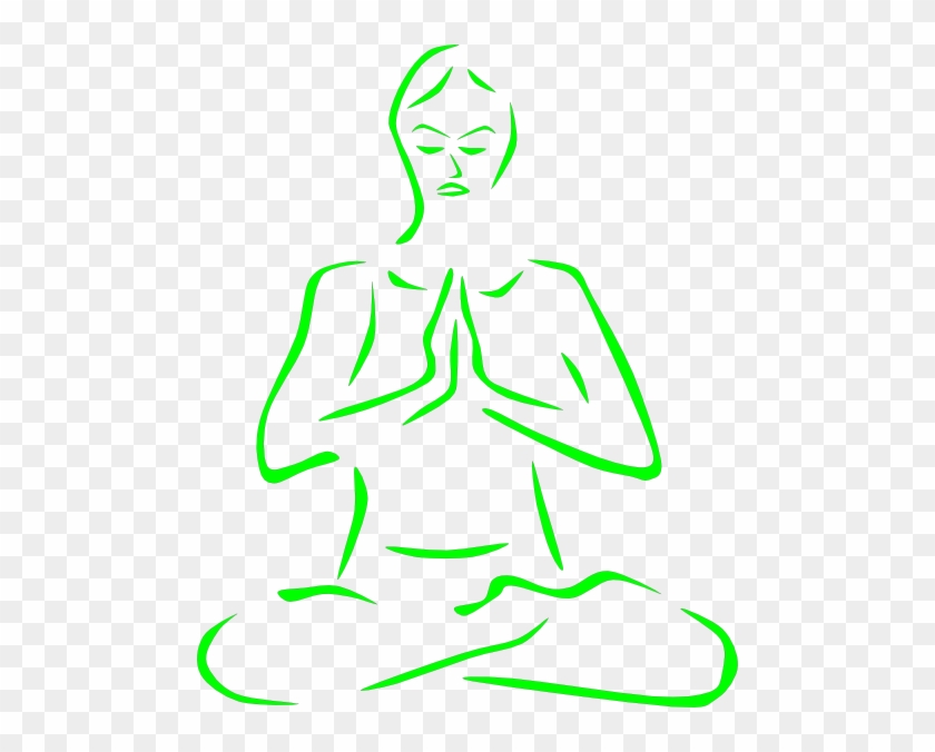Outline Of Person Meditating #1370426