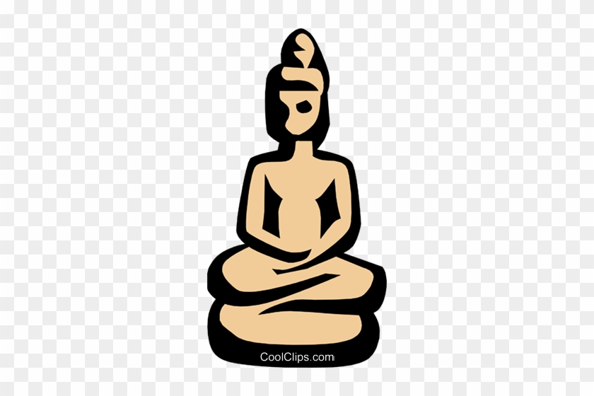 Statue Symbol Royalty Free Vector Clip Art Illustration - Sitting #1370453