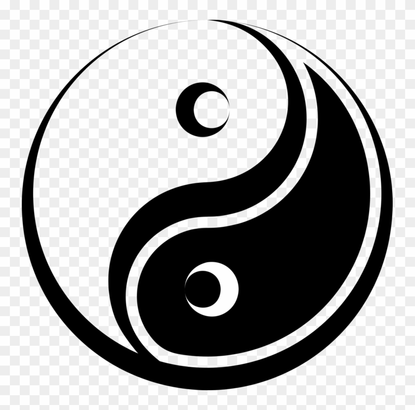 Line Art Black Text Messaging - All Yin Yang Symbols #1370470