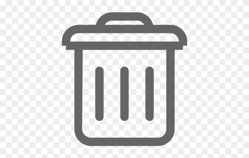 Trash Basket 1, Trash Icon - Icons Delete Gray Png #1370473