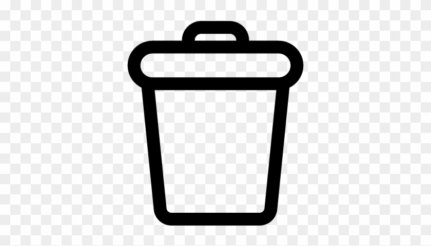 Waste Basket With Cover Vector - Wastebasket Icon #1370521