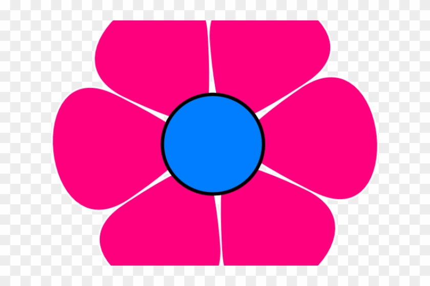 Pink Flower Clipart Blue - Red Flower Clipart Png #1370531