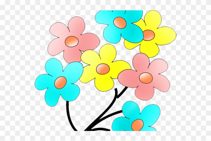 Flowers Color Clipart Transparent - Colorful Flowers Clipart #1370597